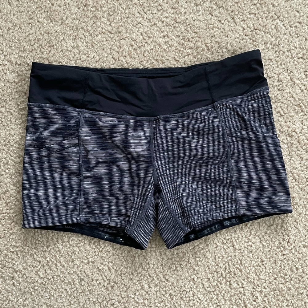EUC Lululemon Stretch Spandex Biker Pocket Shorts 10 (3.5” inseam)